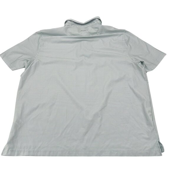 Hickey Freeman Golf Polo Shirt XXL Green & White Striped Short Sleeve Men's Top‎ - Picture 4 of 4